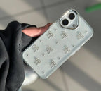 Transparent Bow Glittery Shimmer Case