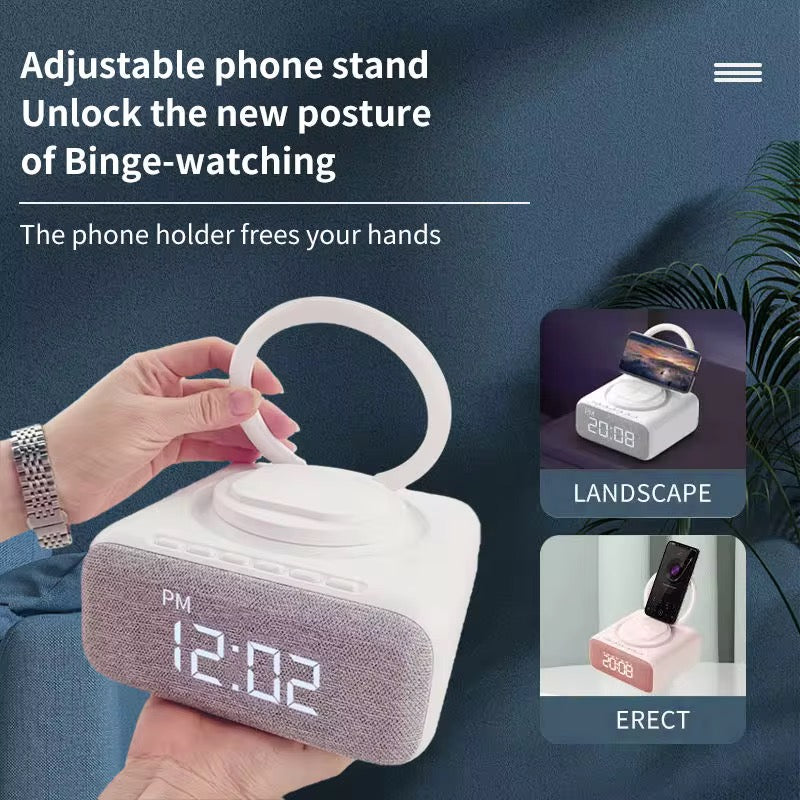 Stereo Mini Speaker With Digital Clock