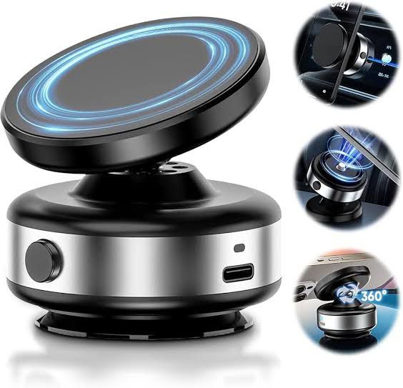 portable electric vacuum suction phone holder