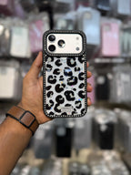 Black Cheetah Studded Case