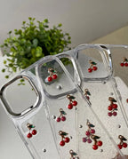 Transparent Bow Glittery Shimmer Case