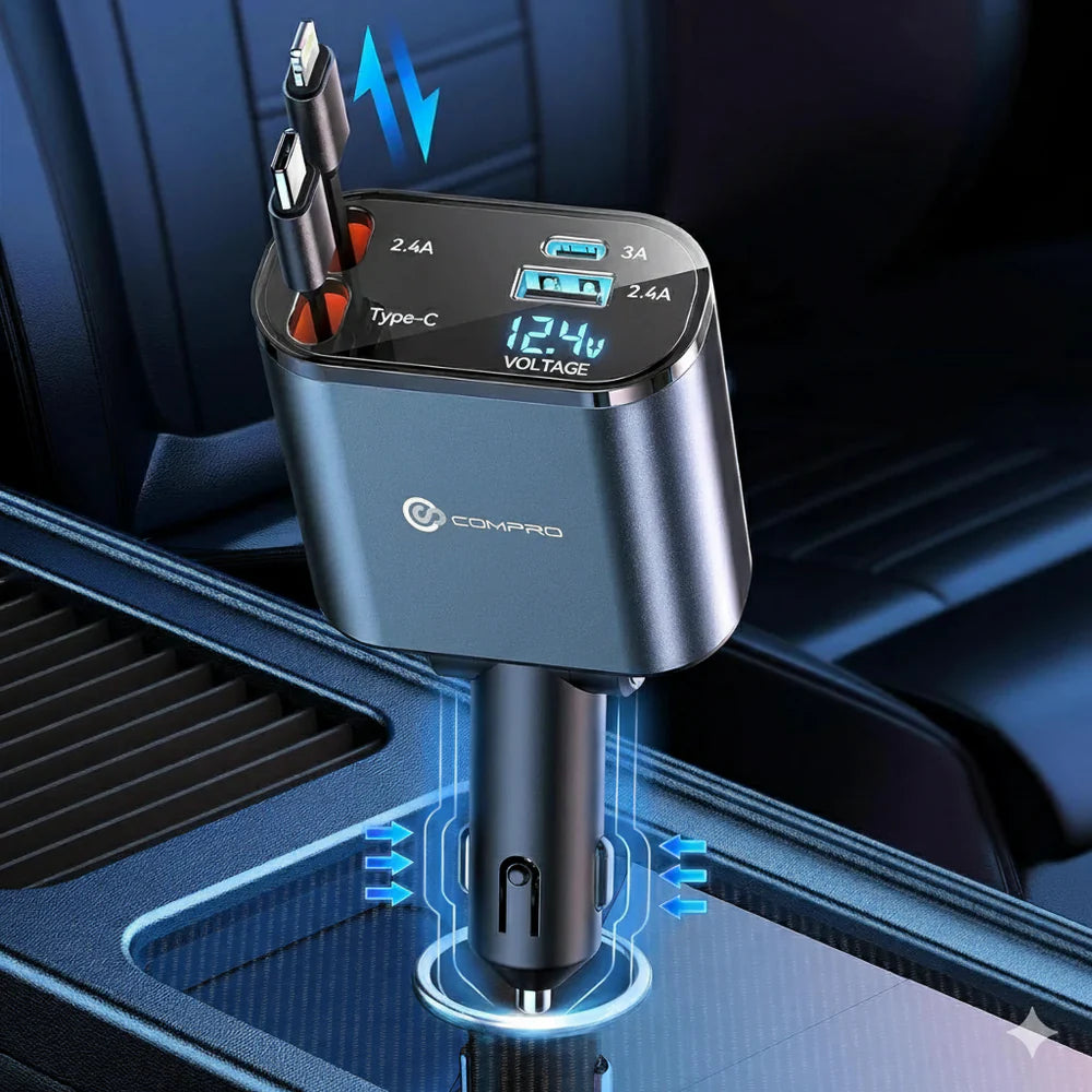 4-in-1 Car Charger Adapter 120W