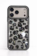 Black Cheetah Studded Case