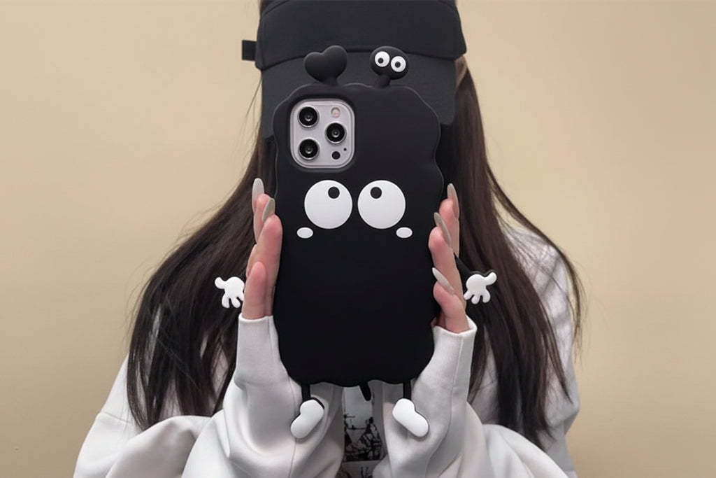 3D Black Eye Cartoon Case