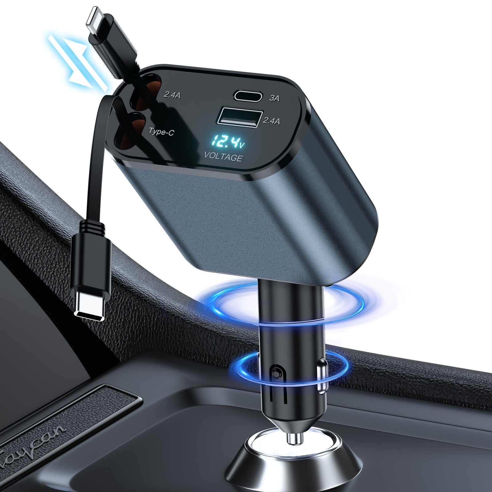 4-in-1 Car Charger Adapter 120W