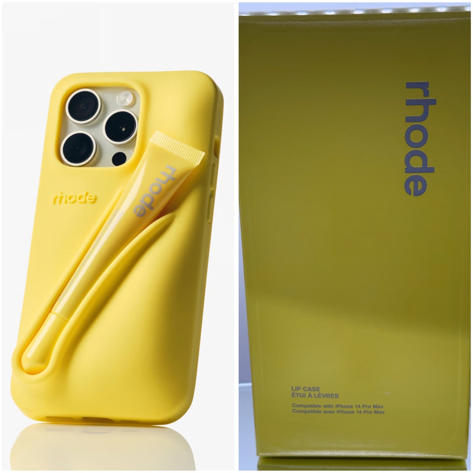 New Rhodes LipGloss 💄 Silicone Case With Box 🩶